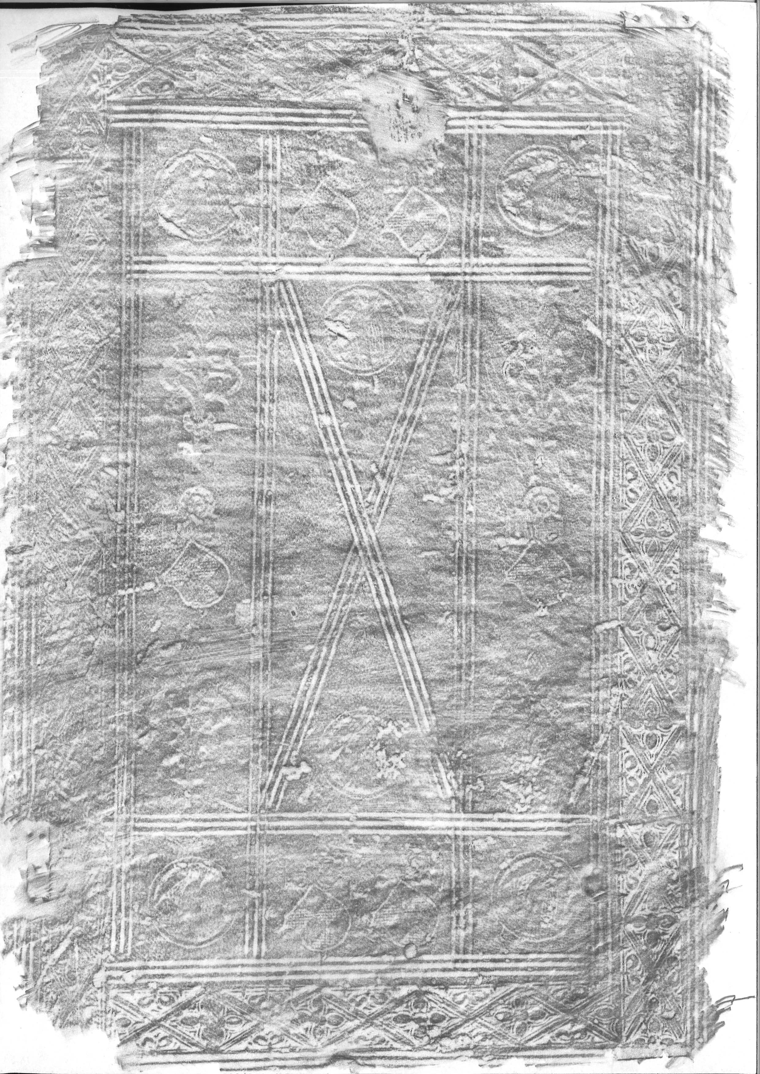 Image Description for https://www.hist-einband.de/Bilder/HAB/Theol. lat. 61_Einbandbild_verso.jpg